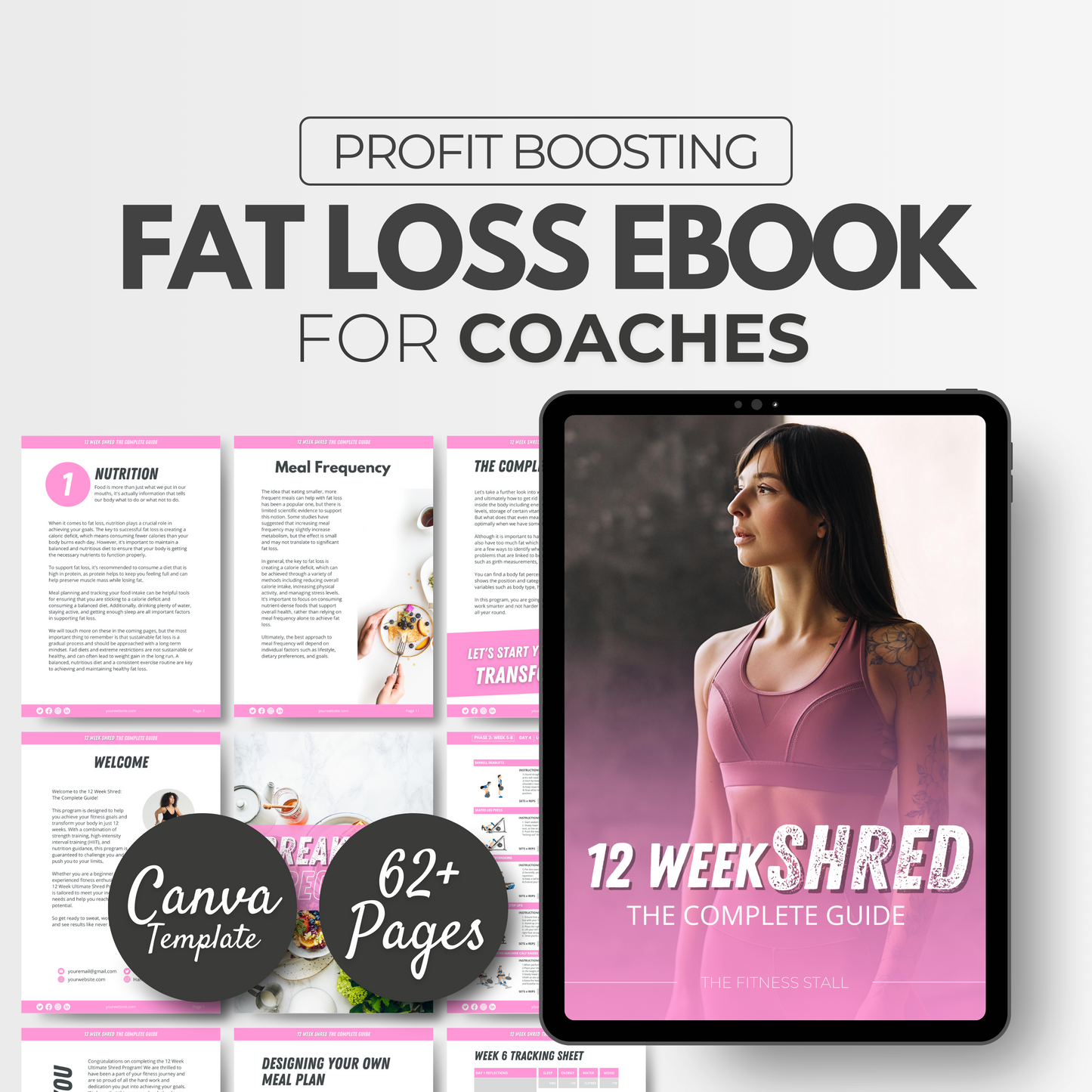 12 Week Fat Loss Program For Women: Fully Editable Template