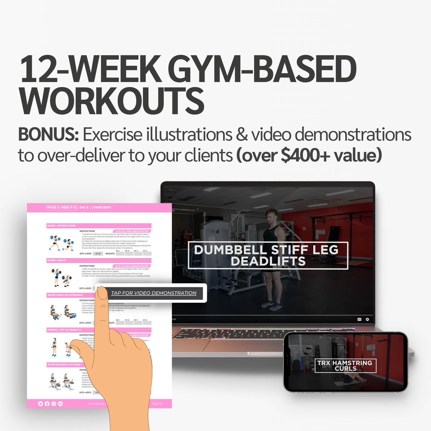 12 Week Fat Loss Program For Women: Fully Editable Template