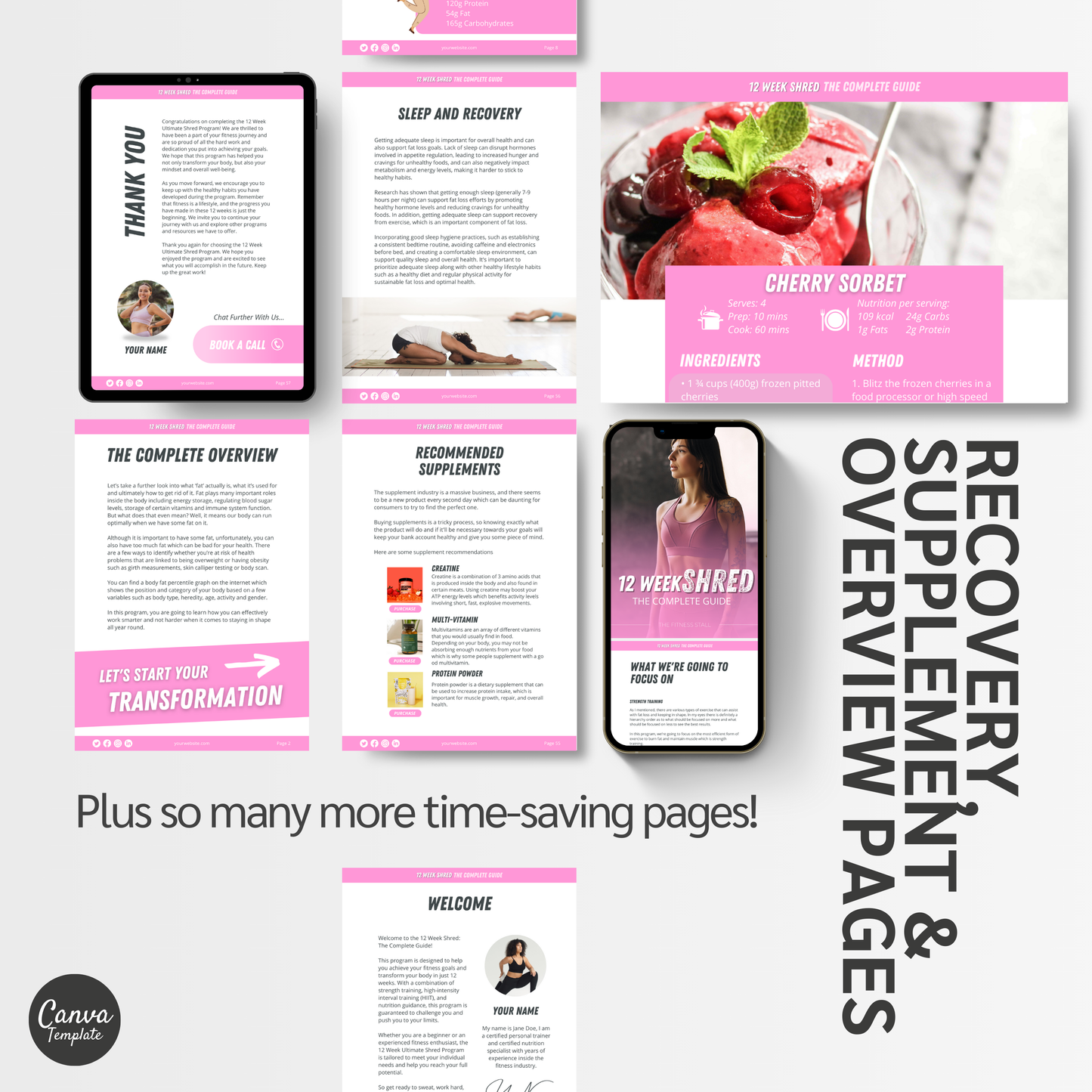 12 Week Fat Loss Program For Women: Fully Editable Template
