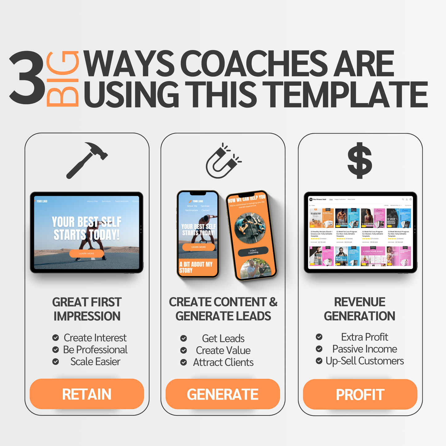 Fitness Website Men: Fully Editable Template