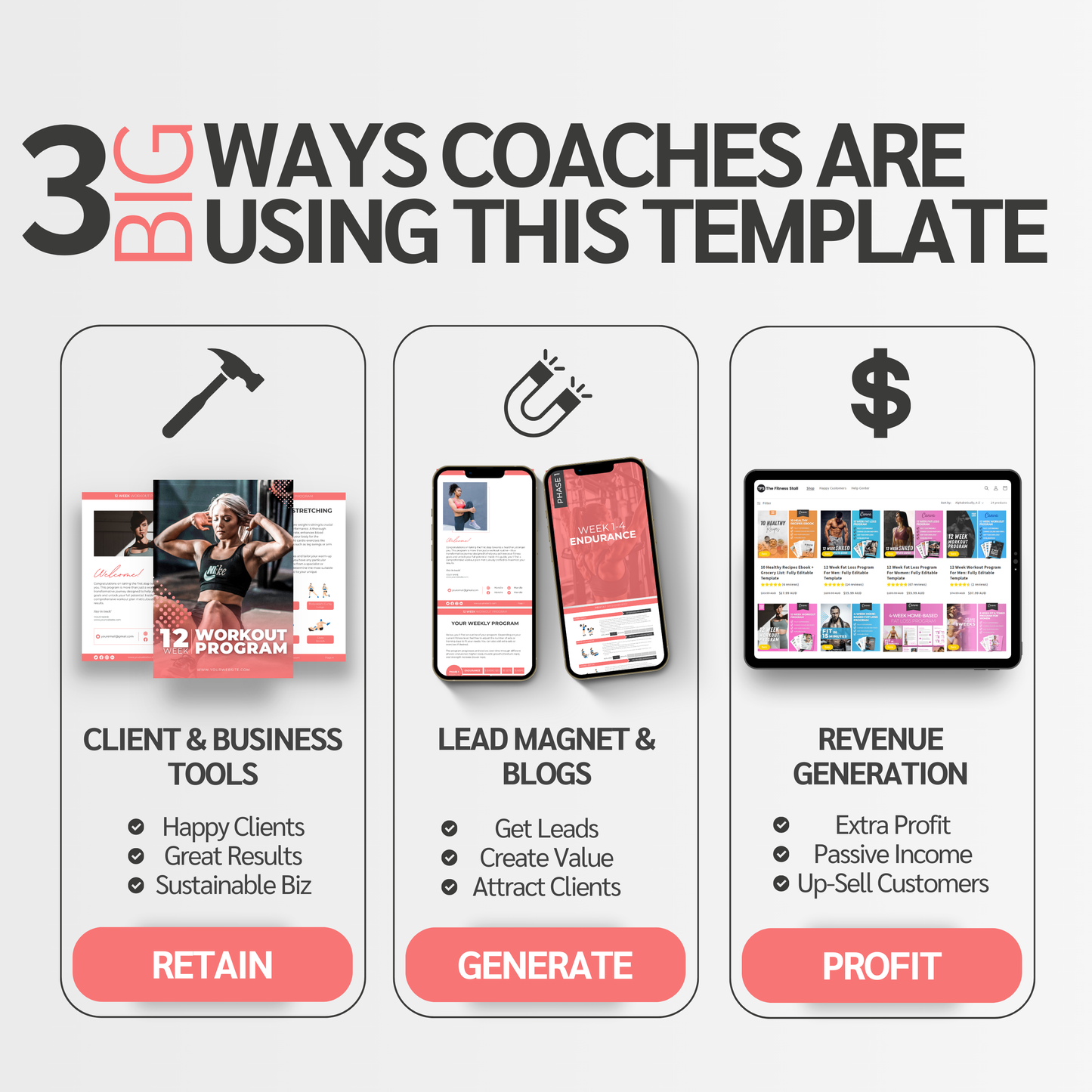 12 Week Workout Program For Women: Fully Editable Template