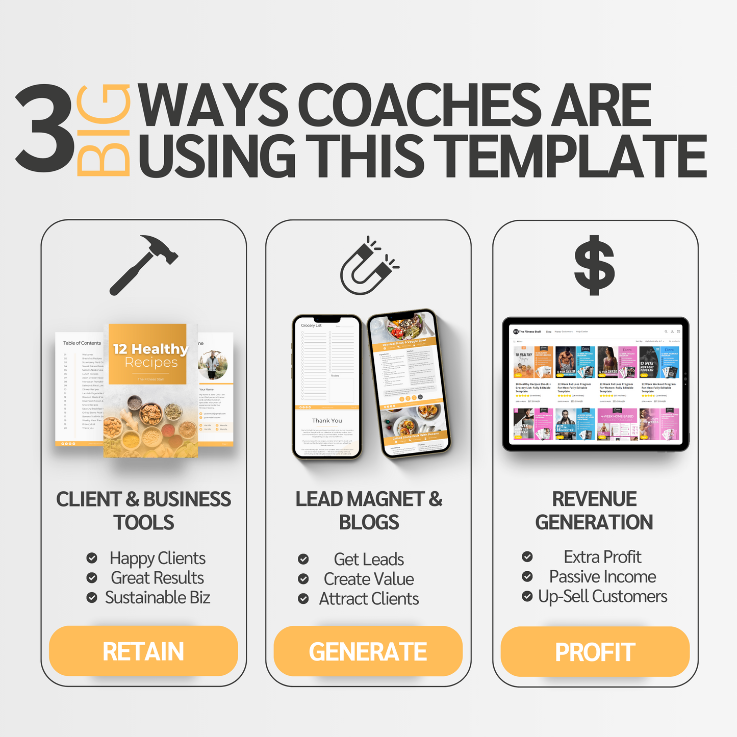 12 Healthy Recipes Ebook: Fully Editable Template