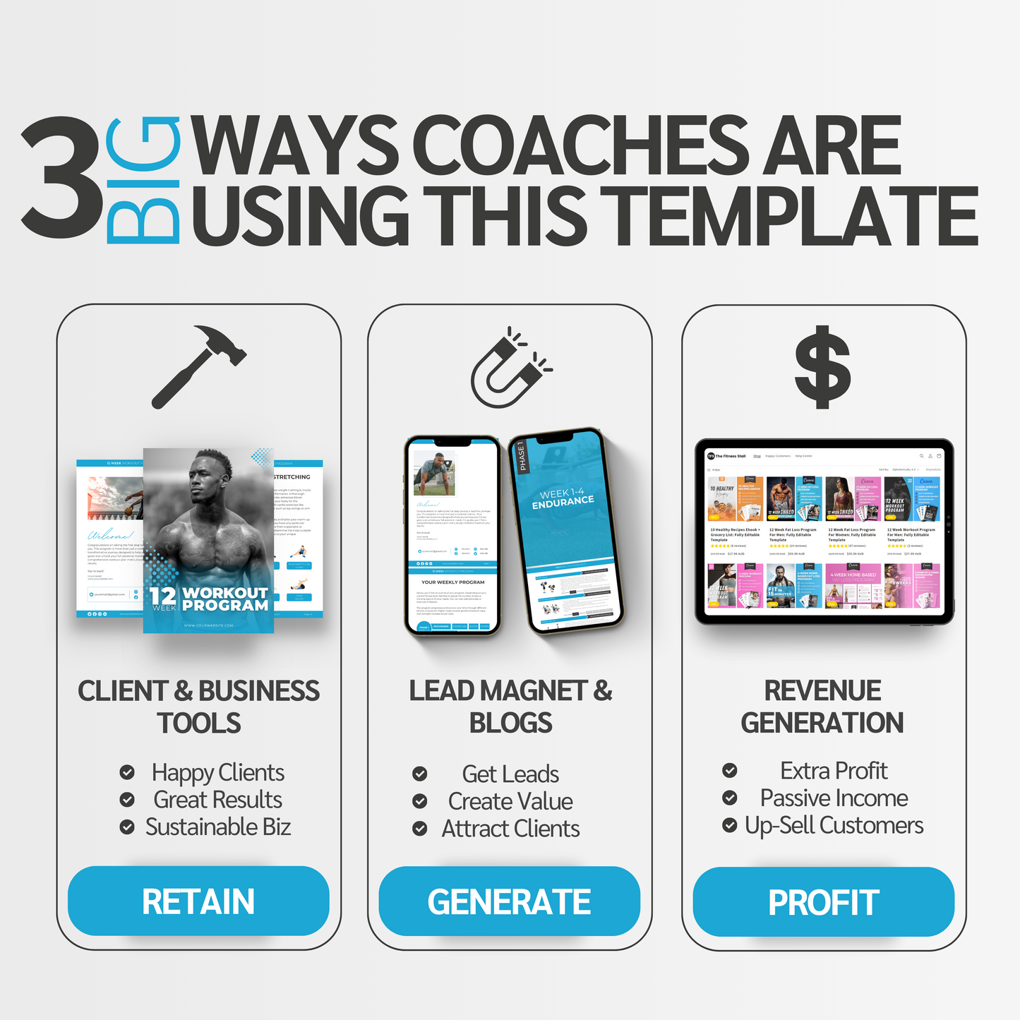 12 Week Workout Program For Men: Fully Editable Template