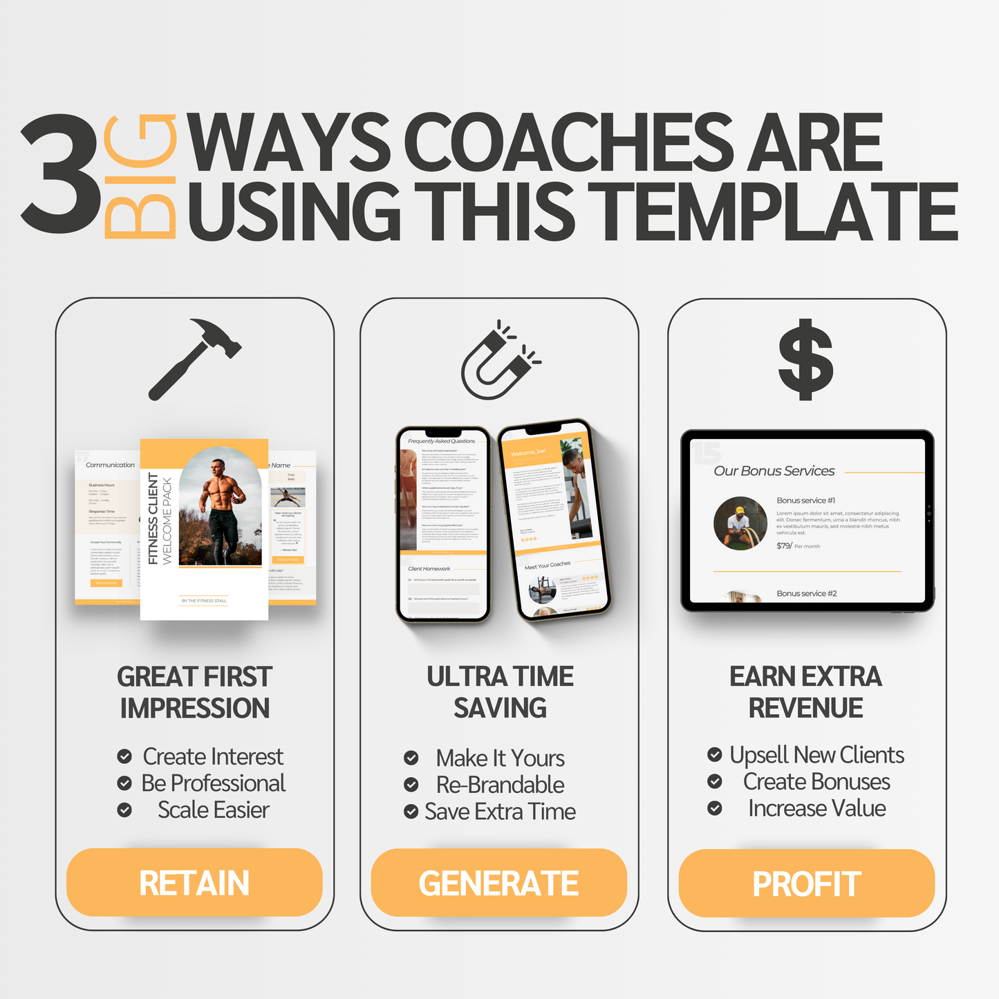 Fitness Client Welcome Pack Men: Fully Editable Template