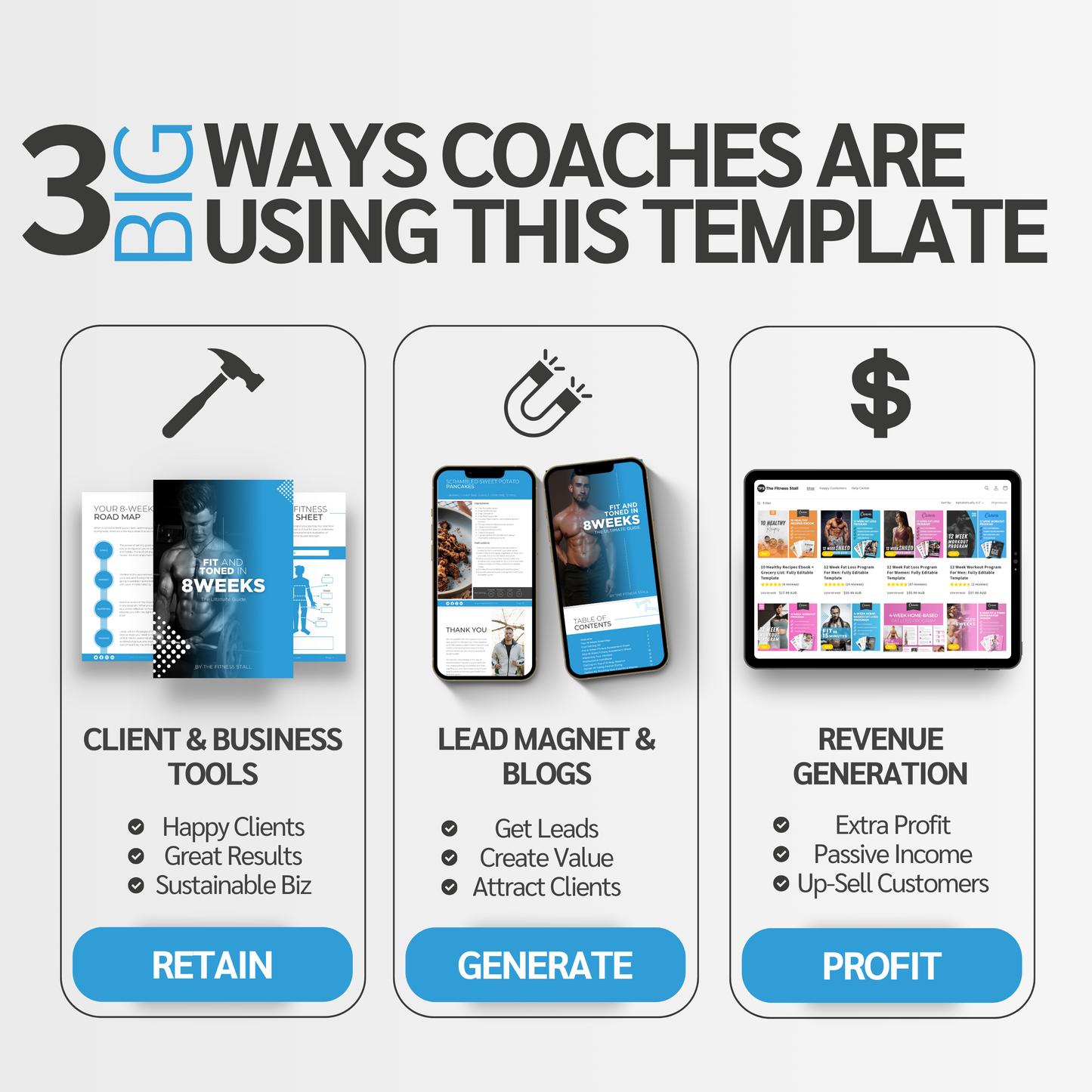 8 Week Fit & Tone Program For Men: Fully Editable Template