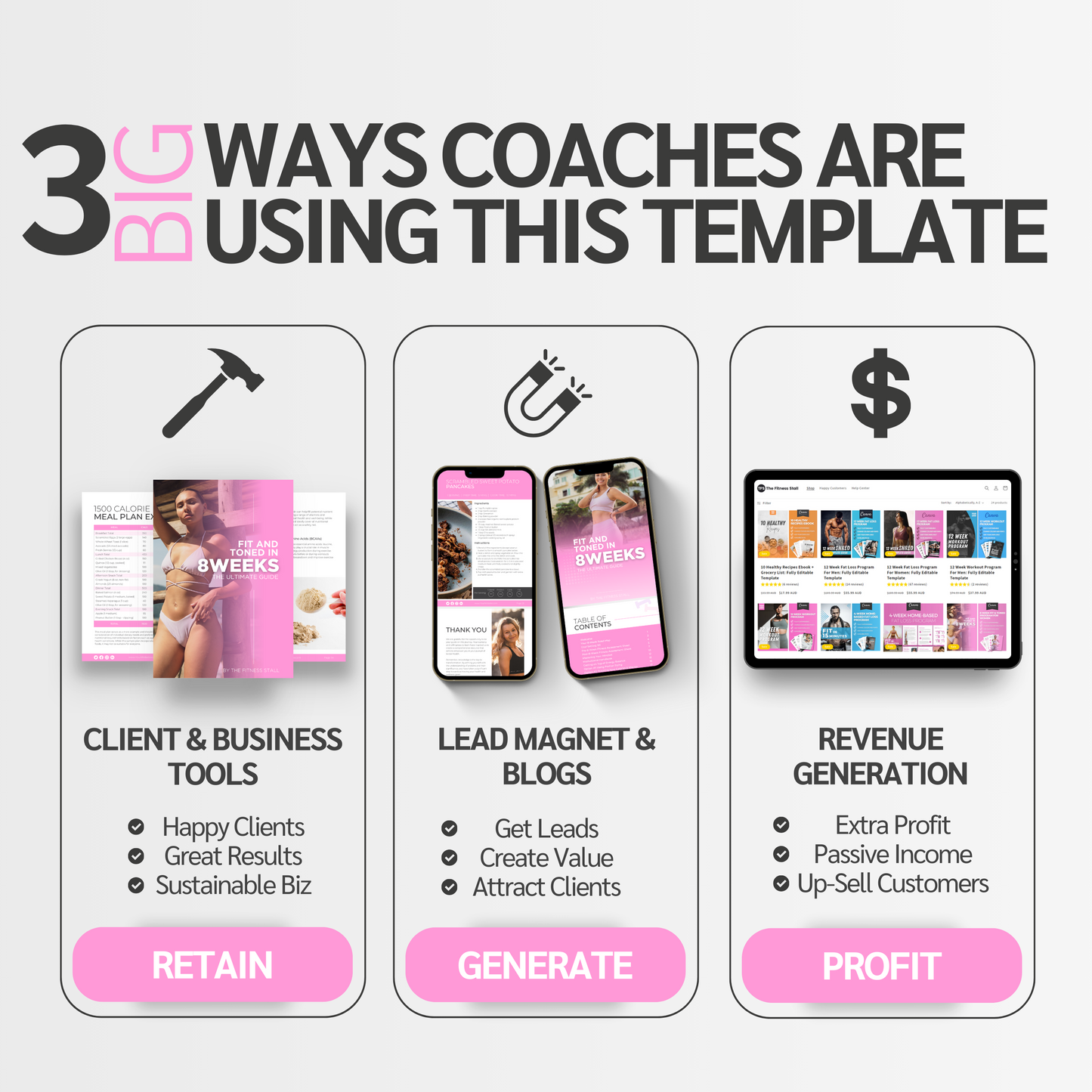 8 Week Fit & Toned Program For Women: Fully Editable Template