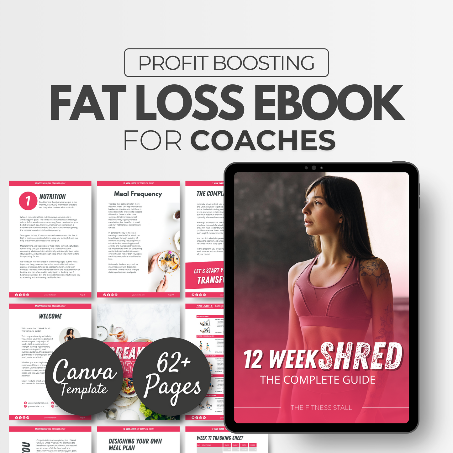 12 Week Fat Loss Program For Women: Fully Editable Template