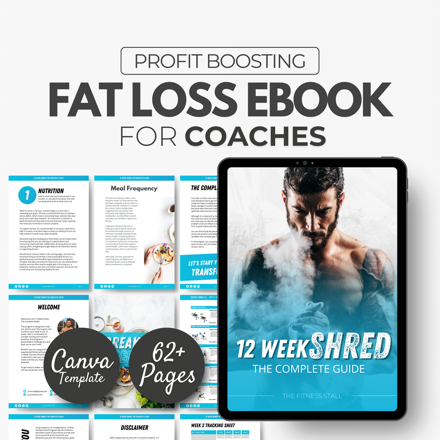 12 Week Fat Loss Program For Men: Fully Editable Template