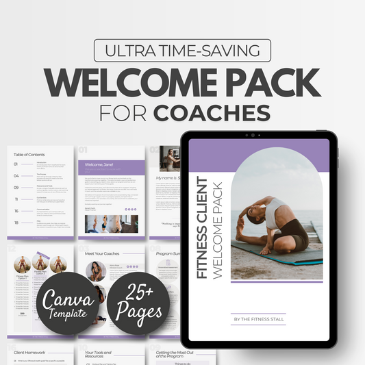 Fitness Client Welcome Pack Women: Fully Editable Template