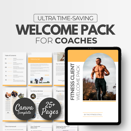 Fitness Client Welcome Pack Men: Fully Editable Template