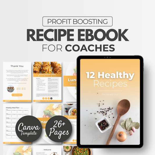 12 Healthy Recipes Ebook: Fully Editable Template