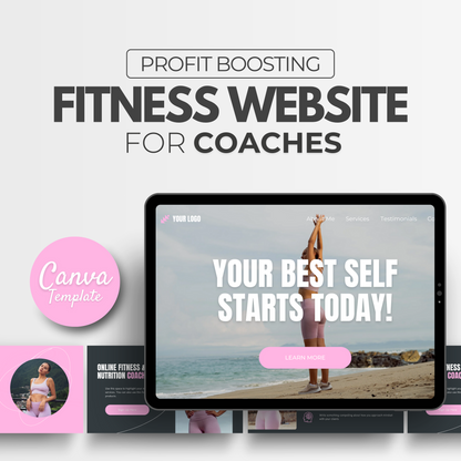 Fitness Website Women: Fully Editable Template