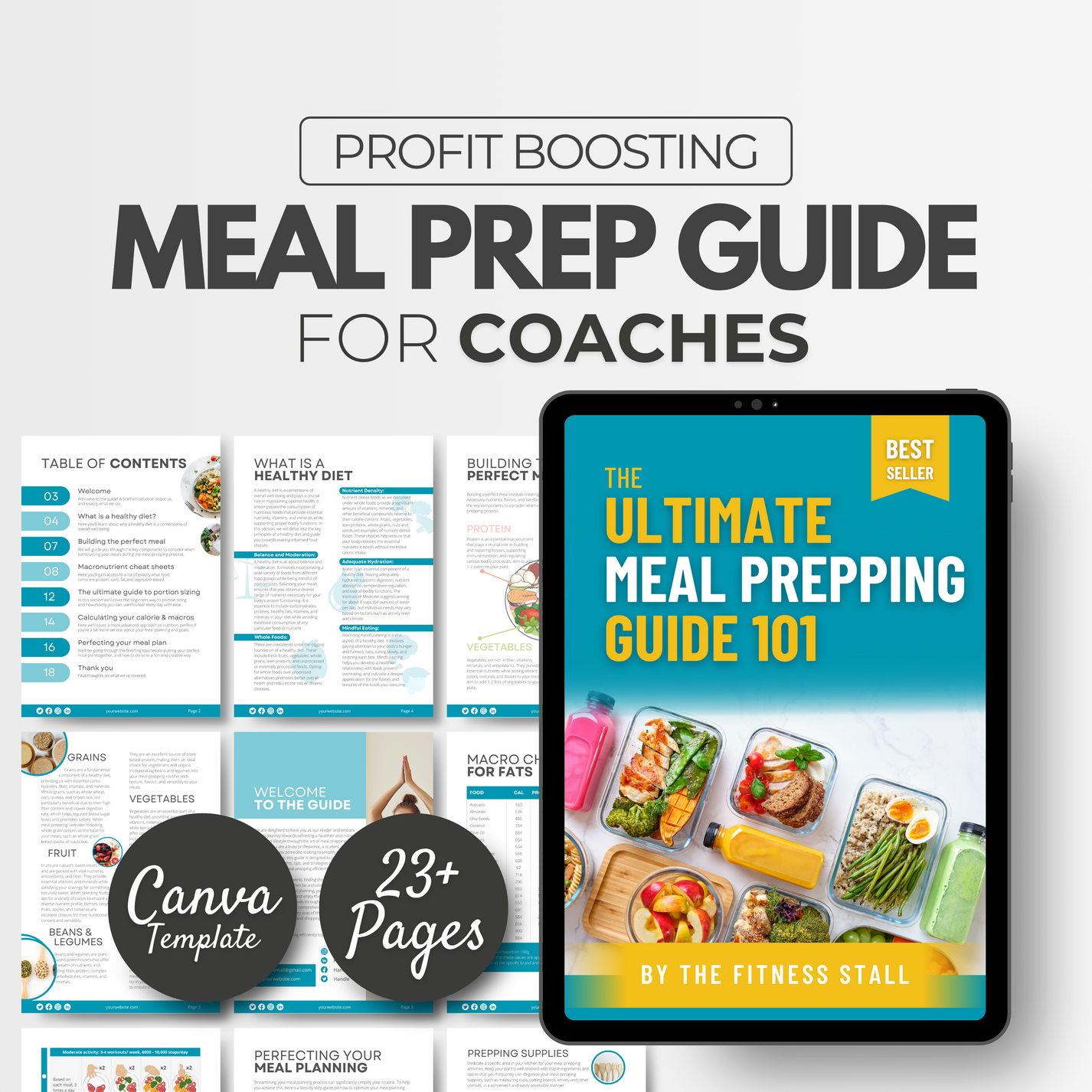 The Ultimate Meal Prepping Guide 101 Fully Editable Template The