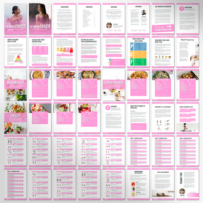 12 Week Fat Loss Program For Women: Fully Editable Template