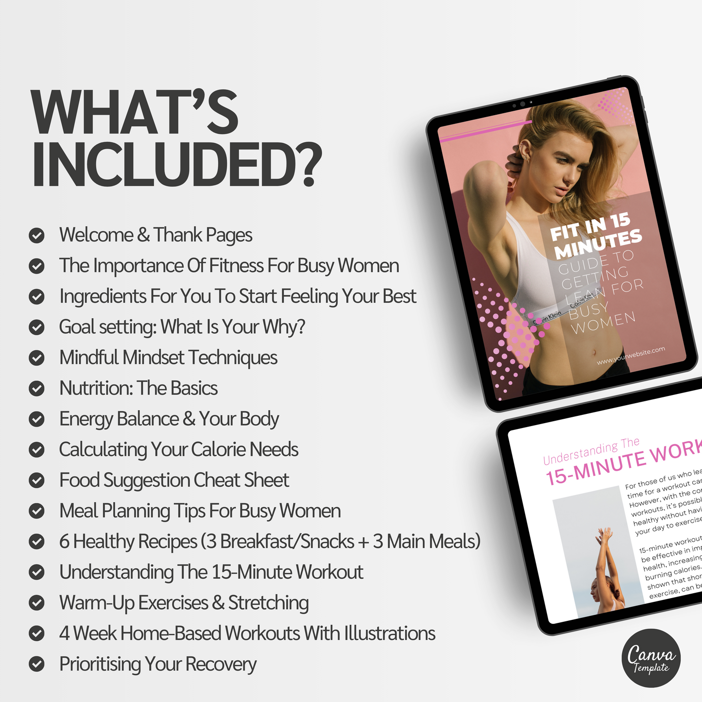 4-Week Weight Loss Program For Women: Fully Editable Template