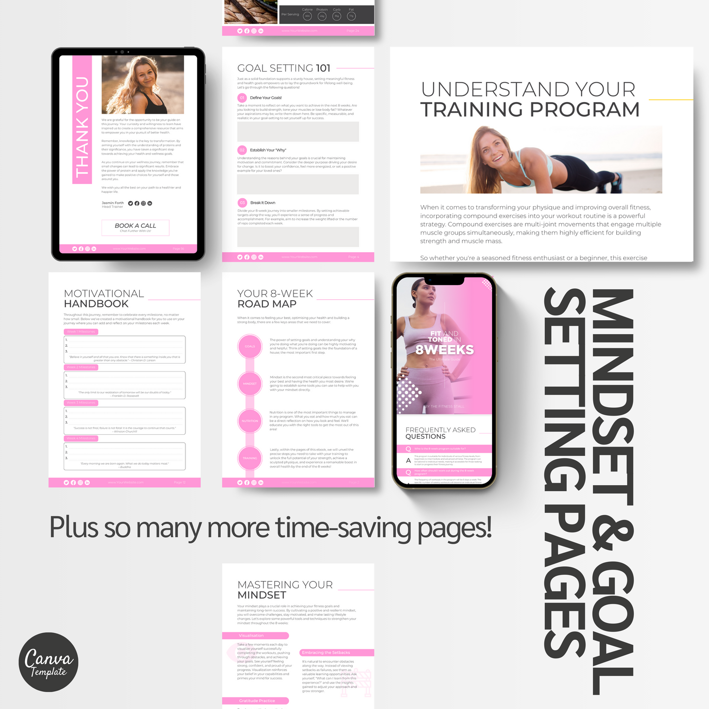 8 Week Fit & Toned Program For Women: Fully Editable Template